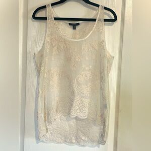 Polo Ralph Lauren NWOT Ivory/Cream Lace Tank Top, XS